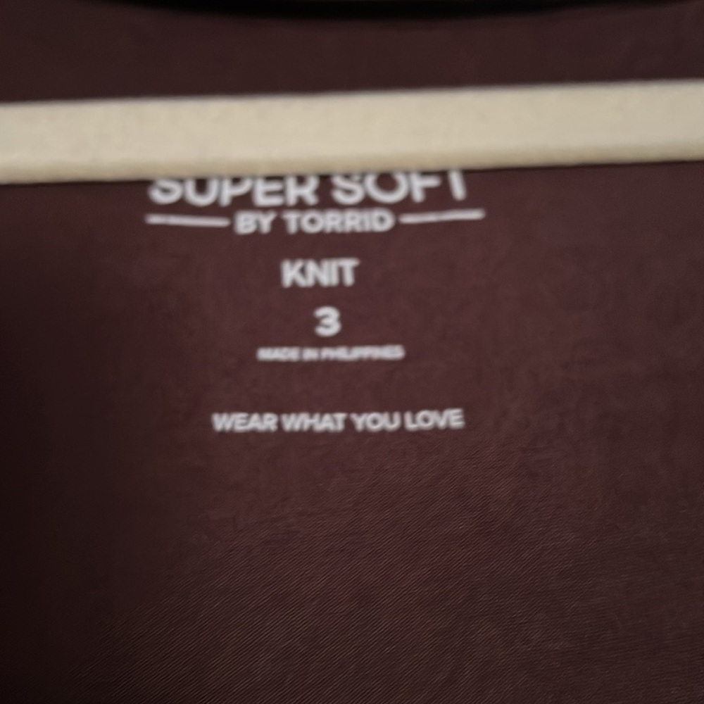 Torrid Solid Chocolate Brown Super Soft Open Fron… - image 2